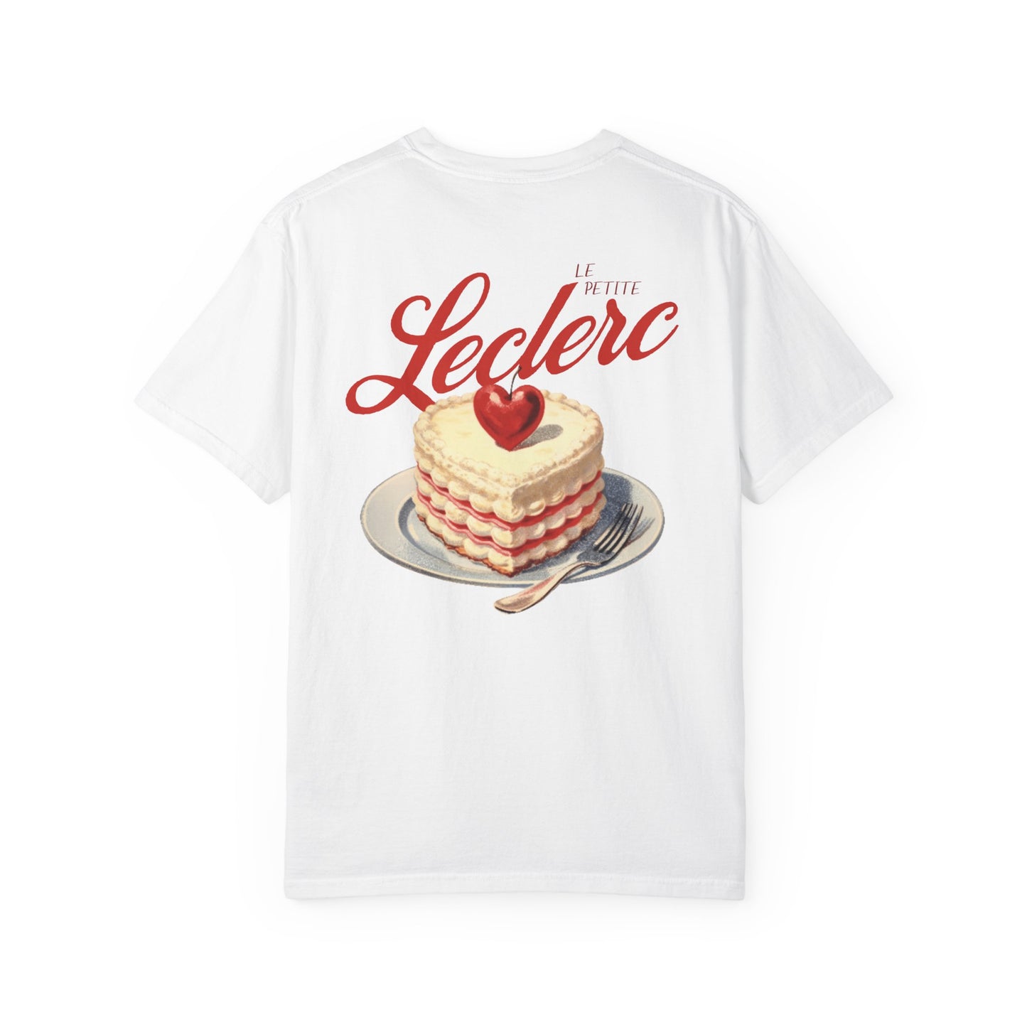 Charles Leclerc "Le Petite" Tee – Retro Patisserie Back Print with Cursive Script