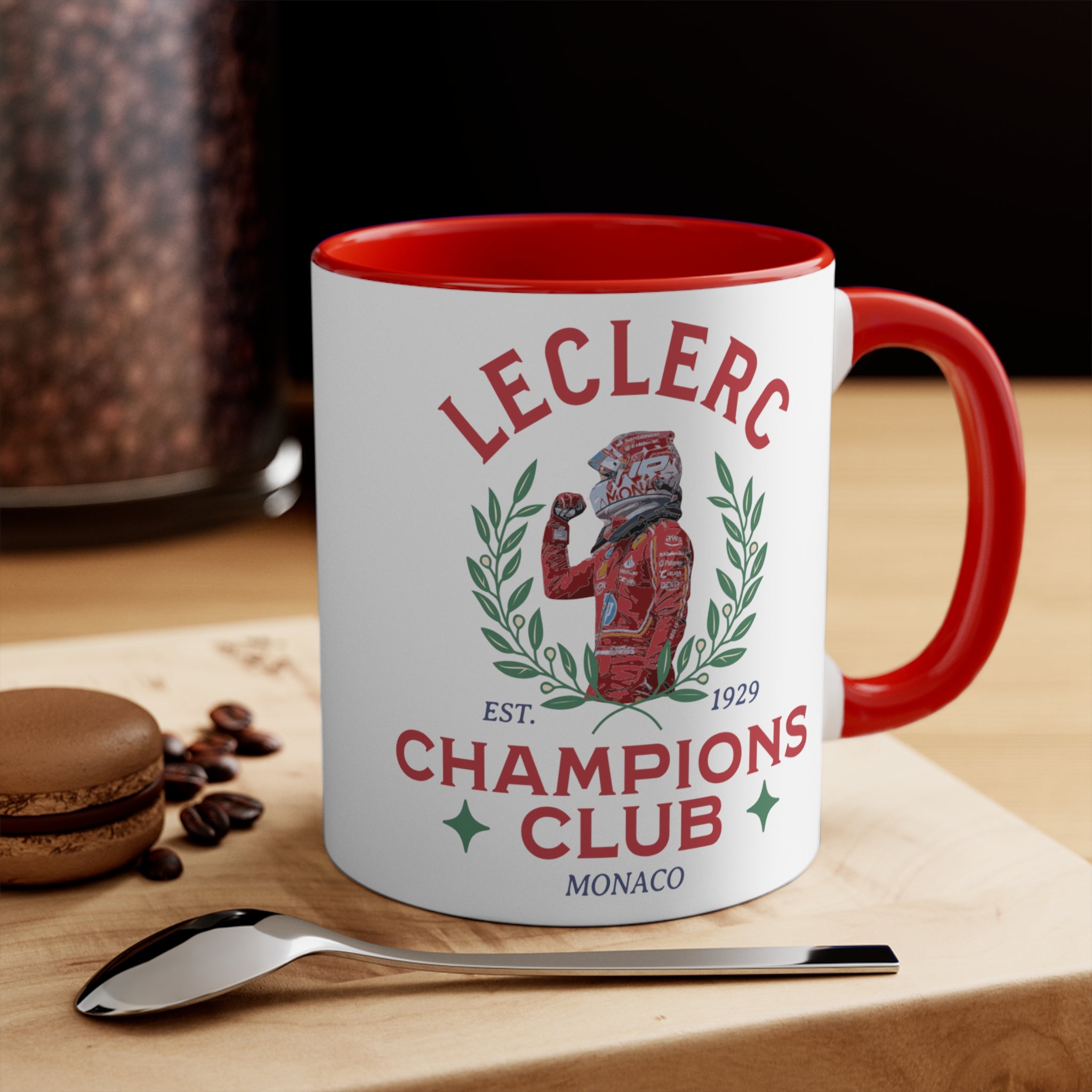 Charles Leclerc "Champions Club" Red Accent Coffee Mug 11oz