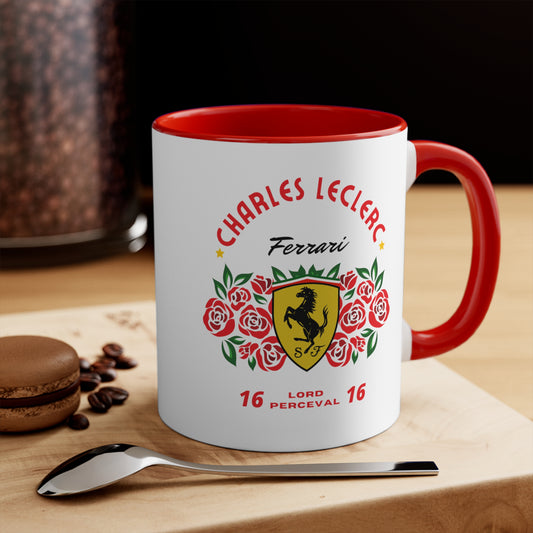 Charles Leclerc "Lord Percival" Red Accent Mug - 11oz