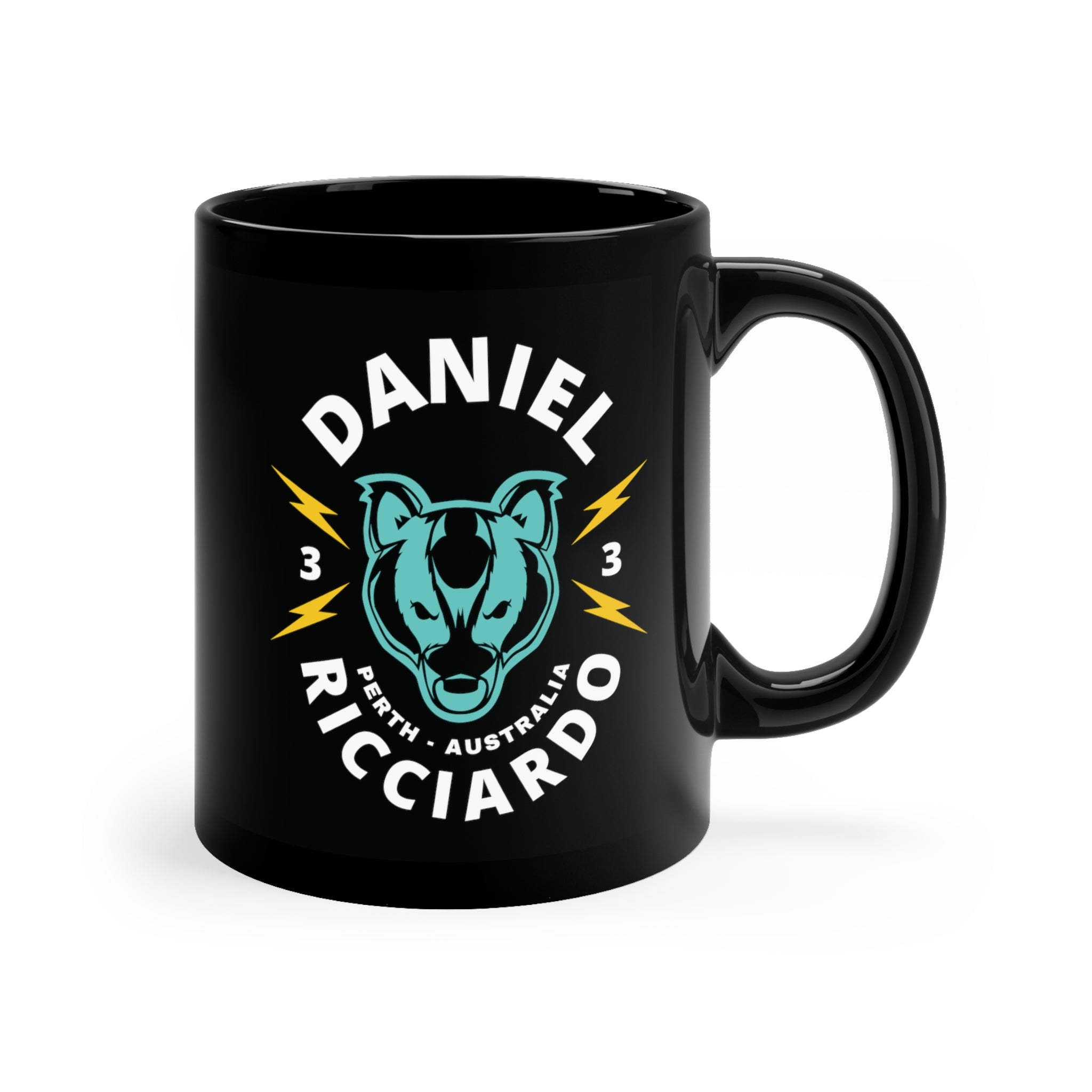 Daniel Ricciardo "Honey Badger Special" Black Ceramic Mug - 11oz
