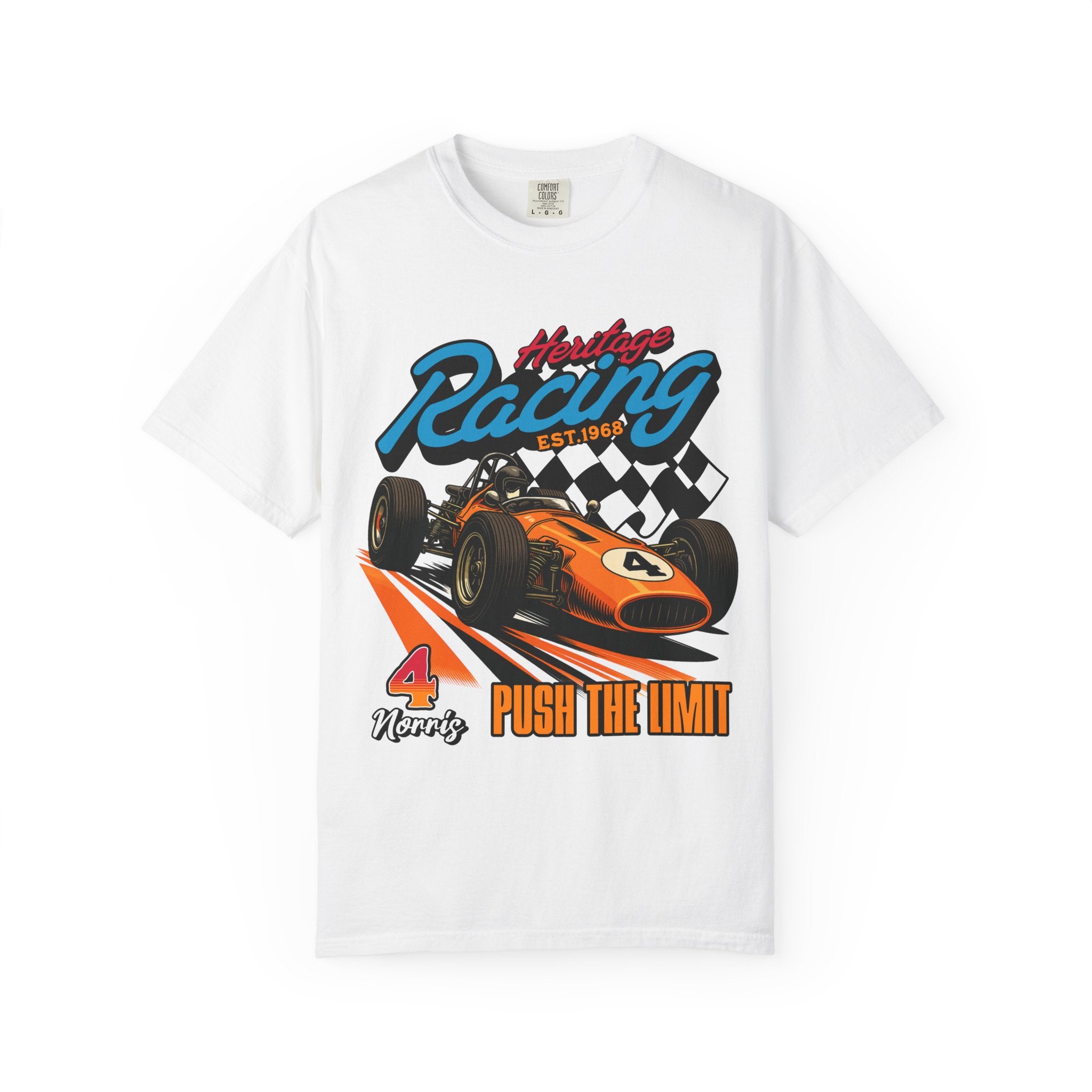 Lando Norris "Push The Limit" Tee – Retro 1968 Racing Edition