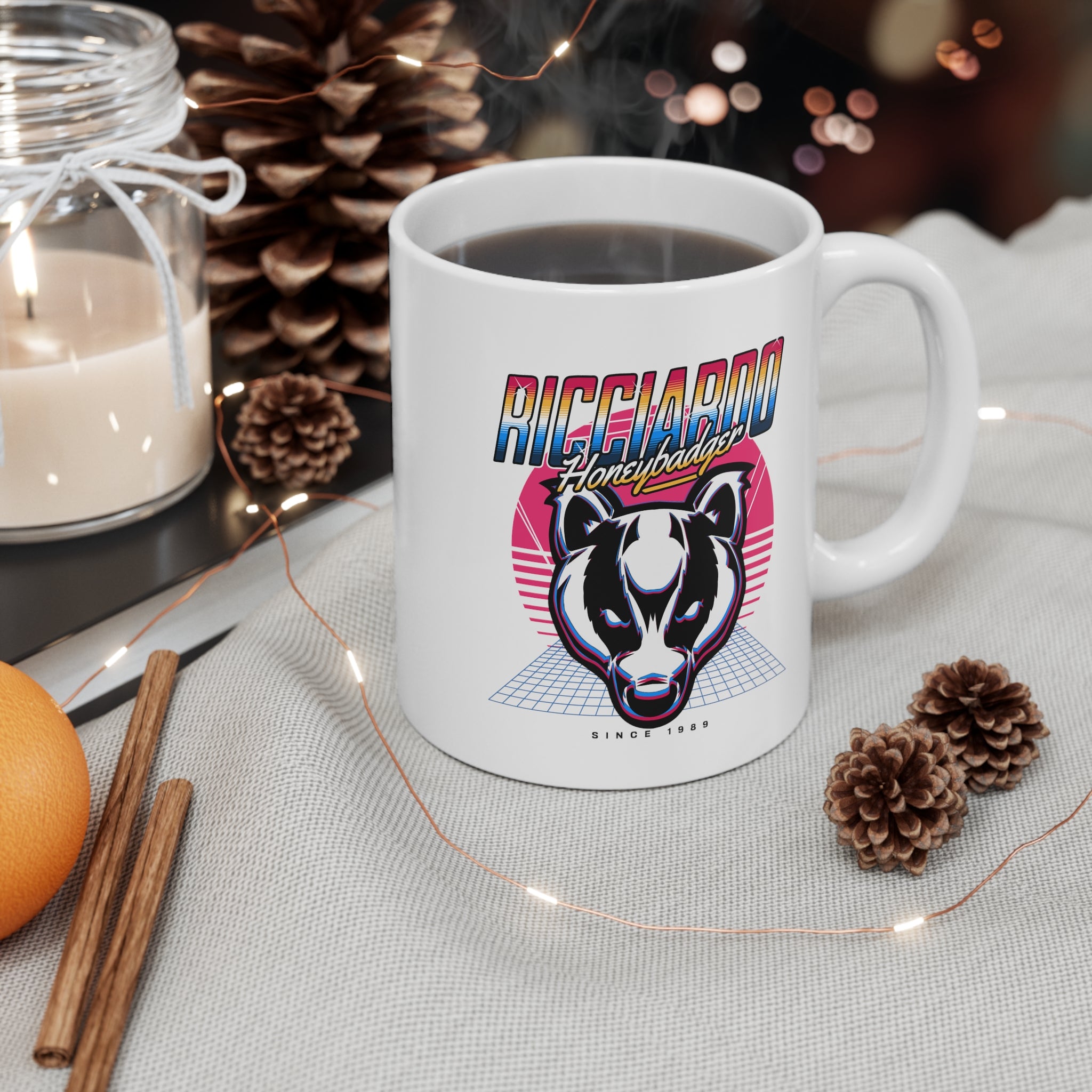 Daniel Ricciardo "Retro Badger" Mug - 11oz