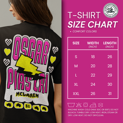 Oscar Piastri "Neon Grid" Unisex Tee