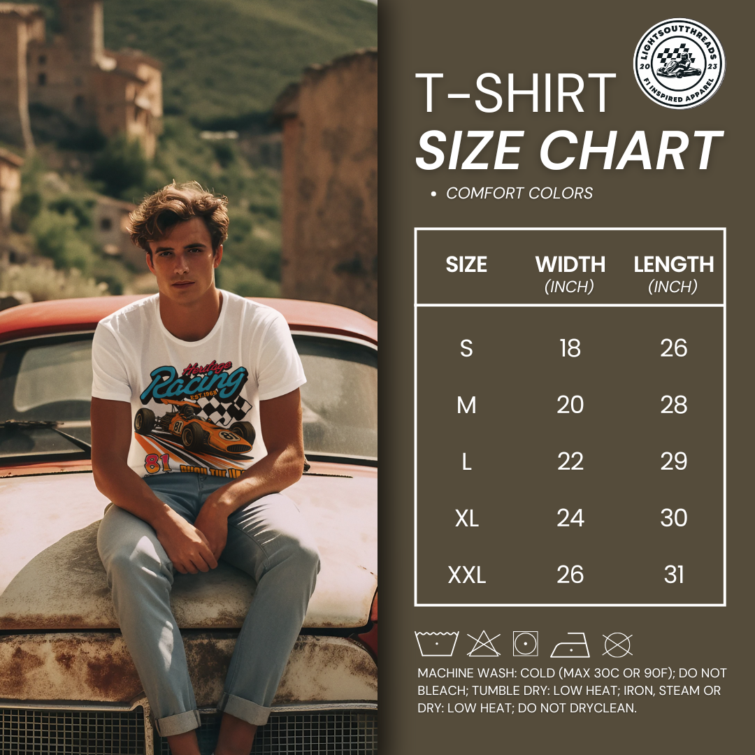 Oscar Piastri "Push The Limit" Tee – Retro 1968 Racing Tribute