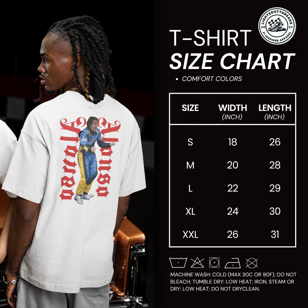 Fernando Alonso "One Four Racing" Tee – Retro Victory Streetwear