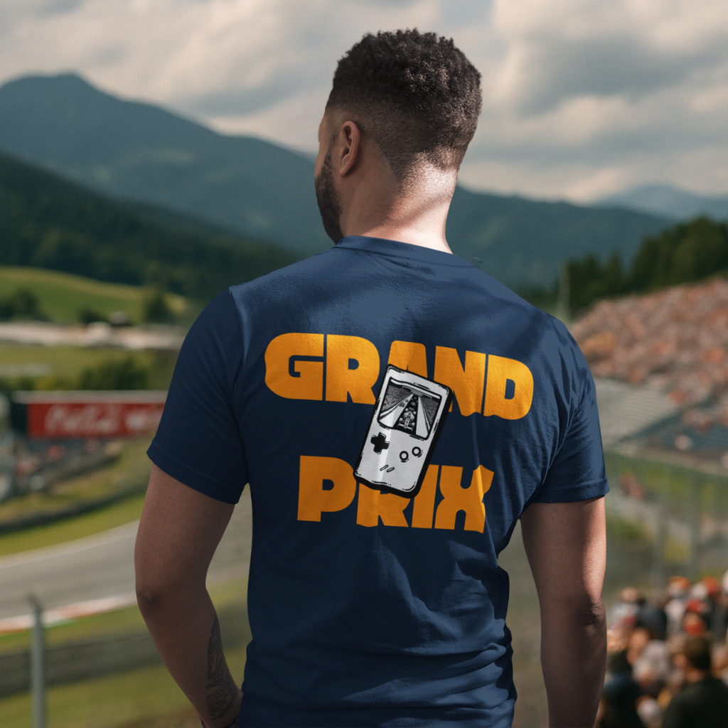 Grand Prix Arcade Racing Tee – Retro Gameboy-Inspired Graphic