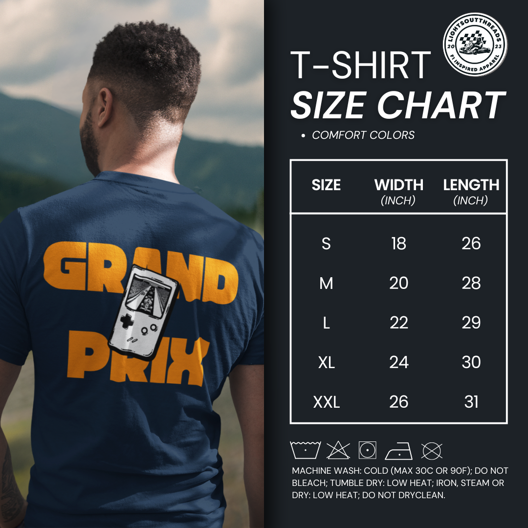 Grand Prix Arcade Racing Tee – Retro Gameboy-Inspired Graphic
