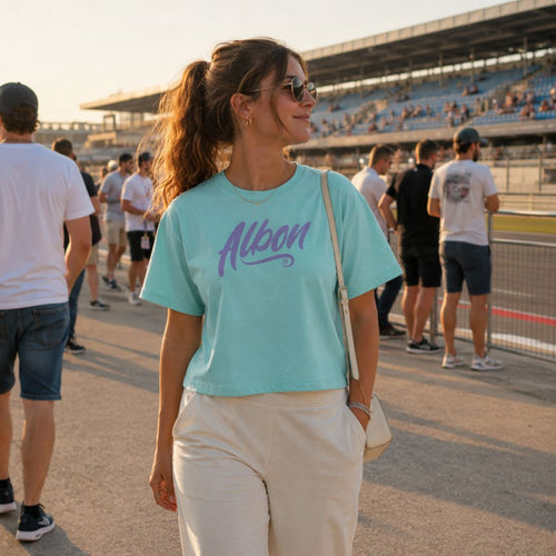 Alex Albon 23 Women’s Boxy Tee – Mint Aqua