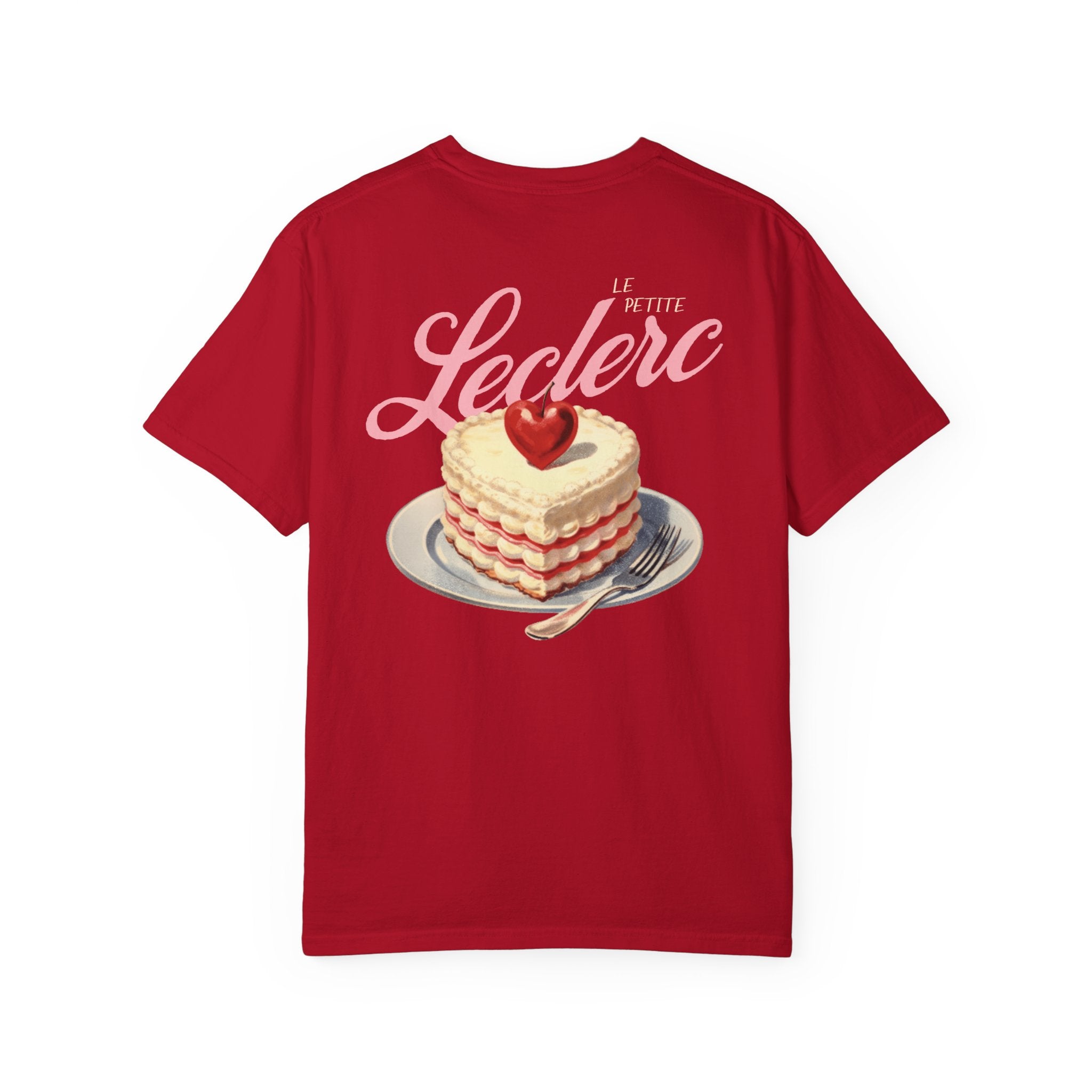 Charles Leclerc "Le Petite" Tee – Retro Patisserie Back Print with Cursive Script