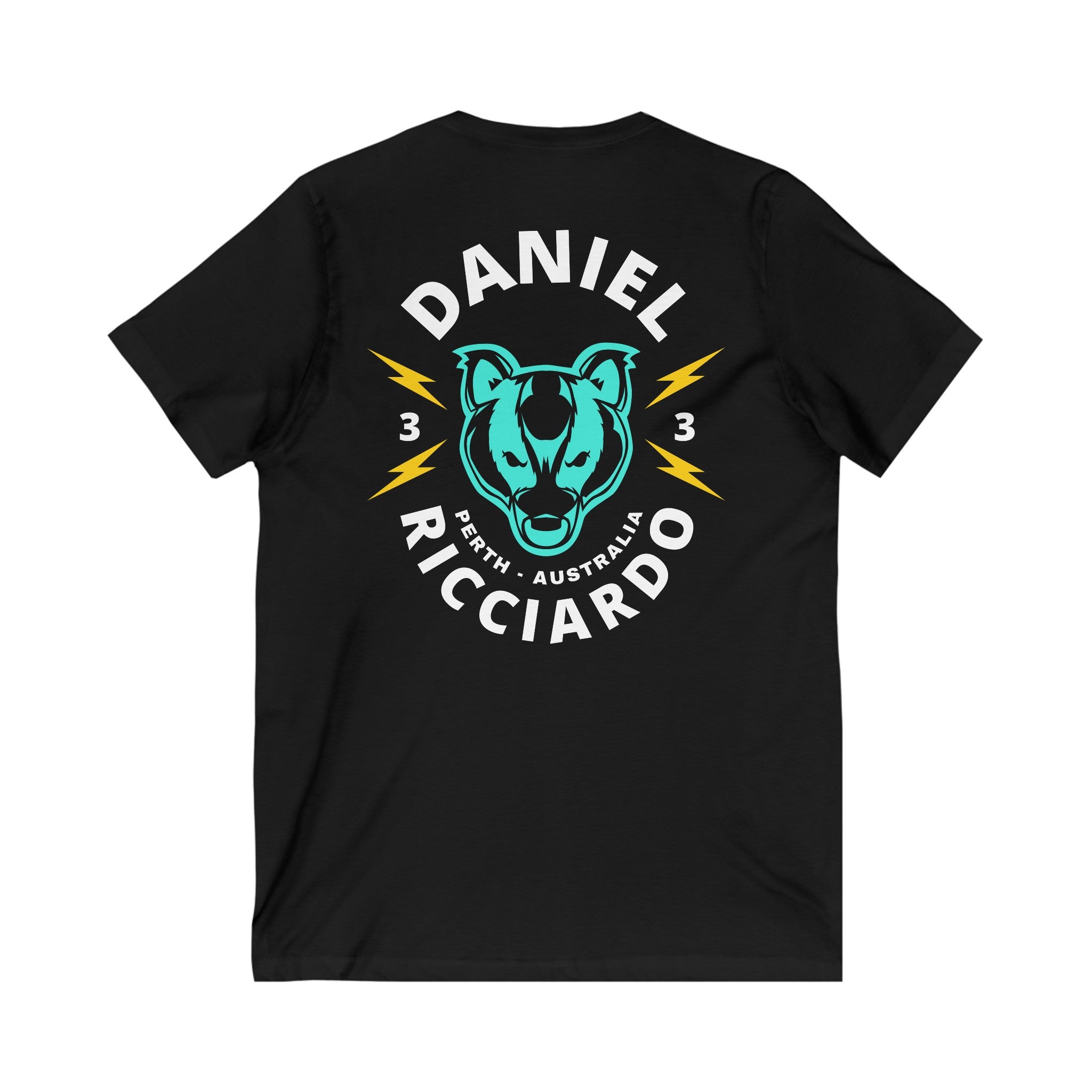Daniel Ricciardo "Home" V-Neck Tee – Fierce Racing Spirit in Every Wear