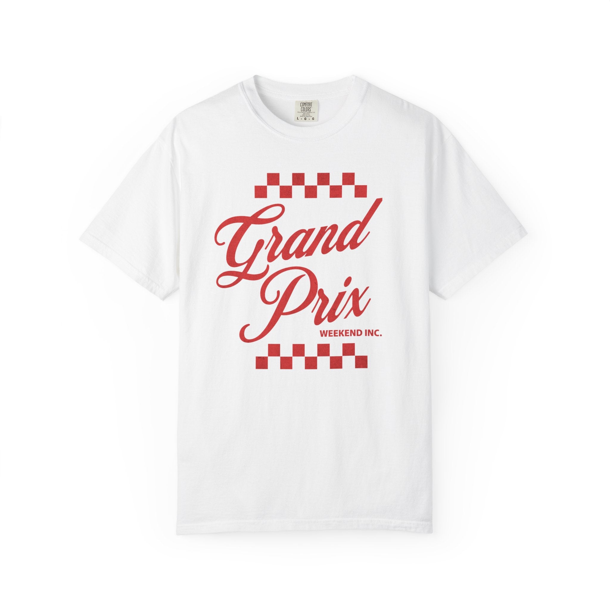 Grand Prix Weekend Tee – Retro Checkered Racing Graphic