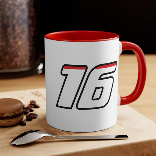 Charles Leclerc Red Accent Coffee Mug - 11oz