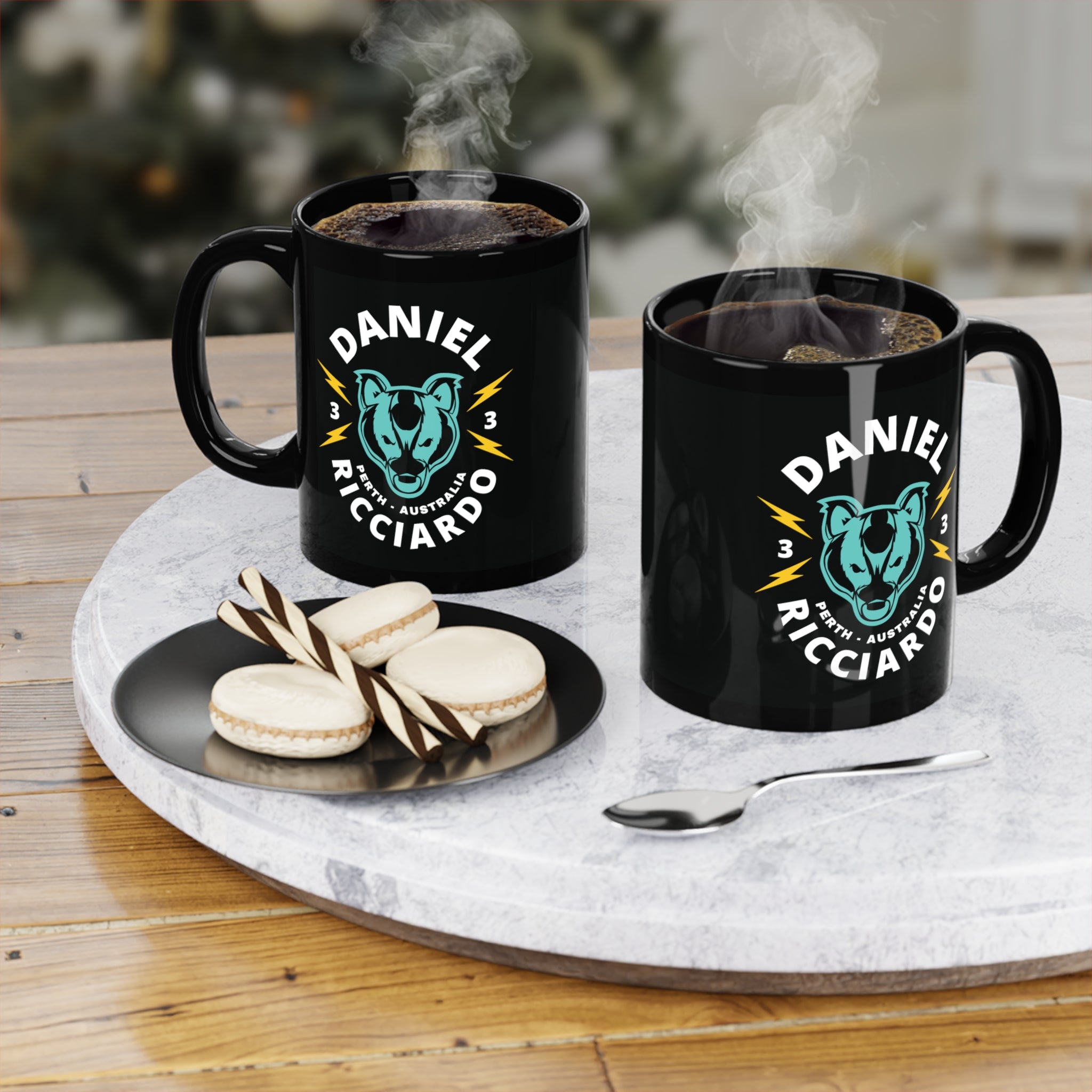 Daniel Ricciardo "Honey Badger Special" Black Ceramic Mug - 11oz