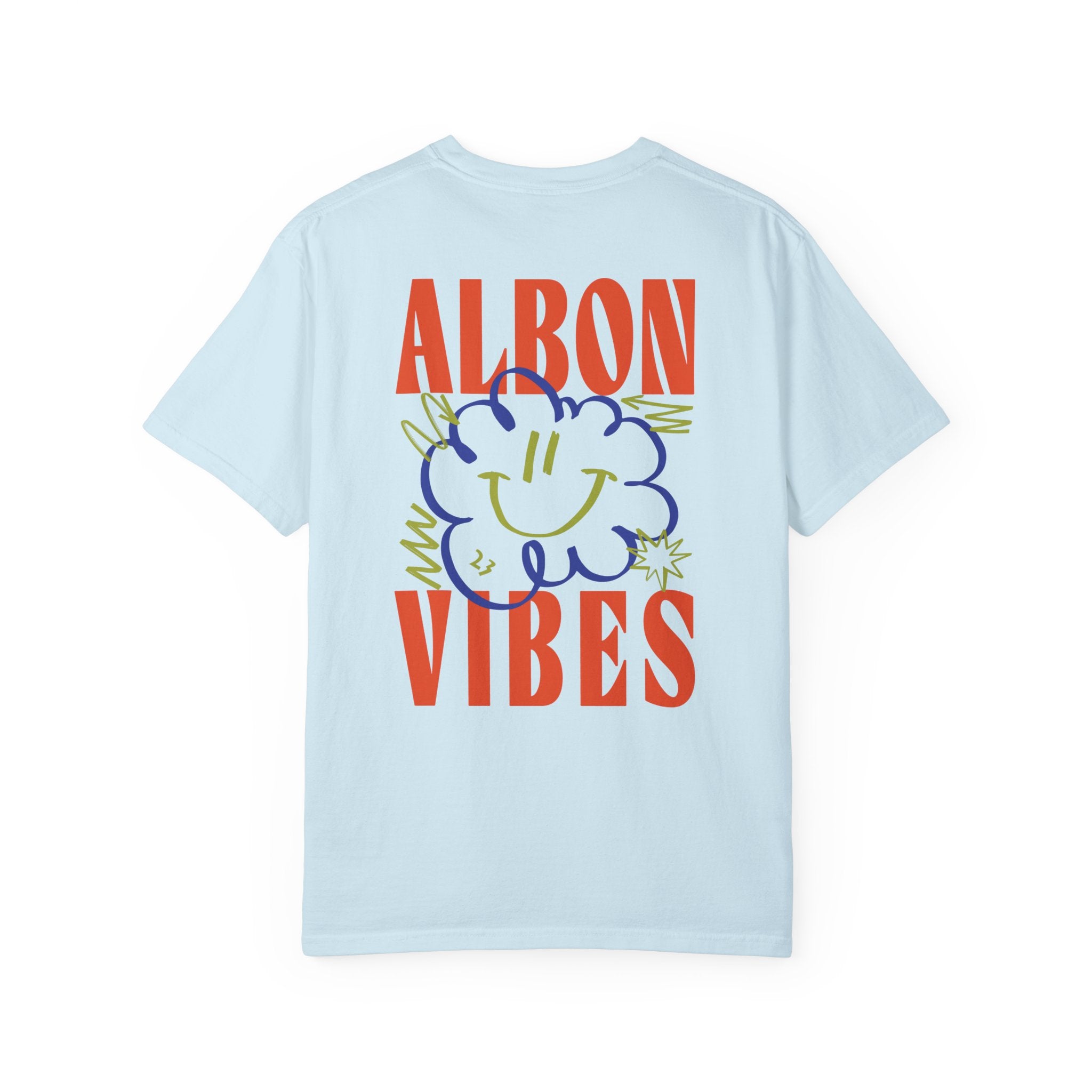 Alex Albon “Vibes” T-Shirt – Retro Smiley Graphic for Laid-Back Racing Fans