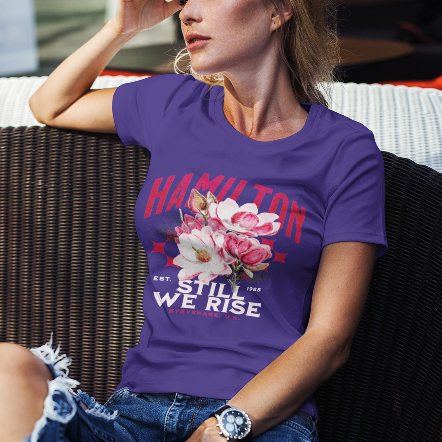 Lewis Hamilton "Flowers" Unisex Crew Tee