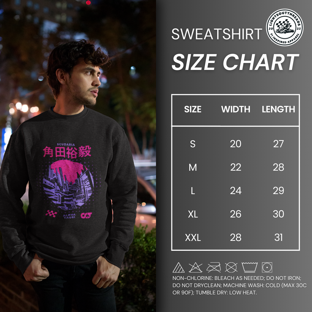 Yuki Tsunoda "Neon Nights" Unisex Crewneck Sweatshirt