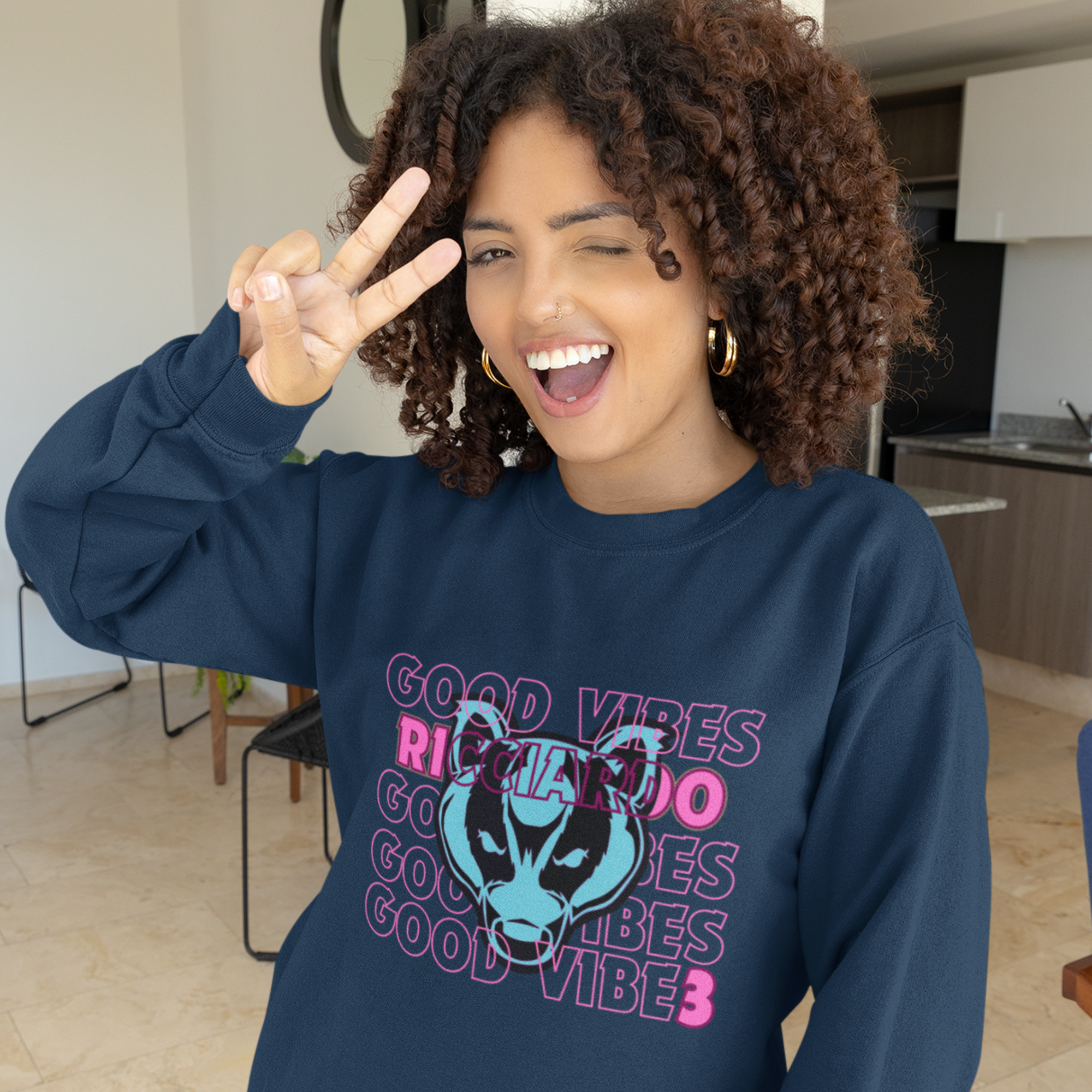 Daniel Ricciardo "Vibes" Unisex Crewneck Sweatshirt