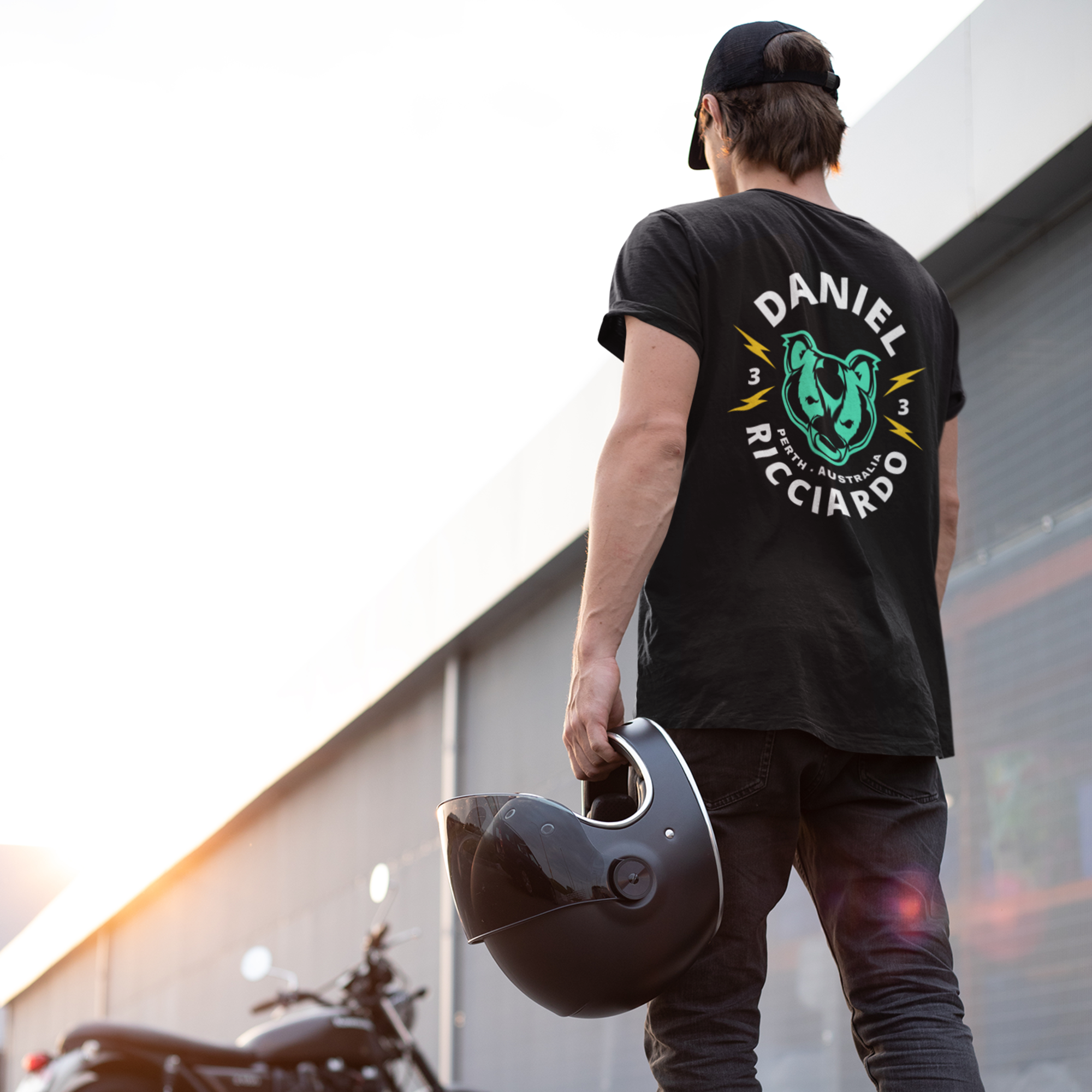 Daniel Ricciardo "Home" V-Neck Tee – Fierce Racing Spirit in Every Wear