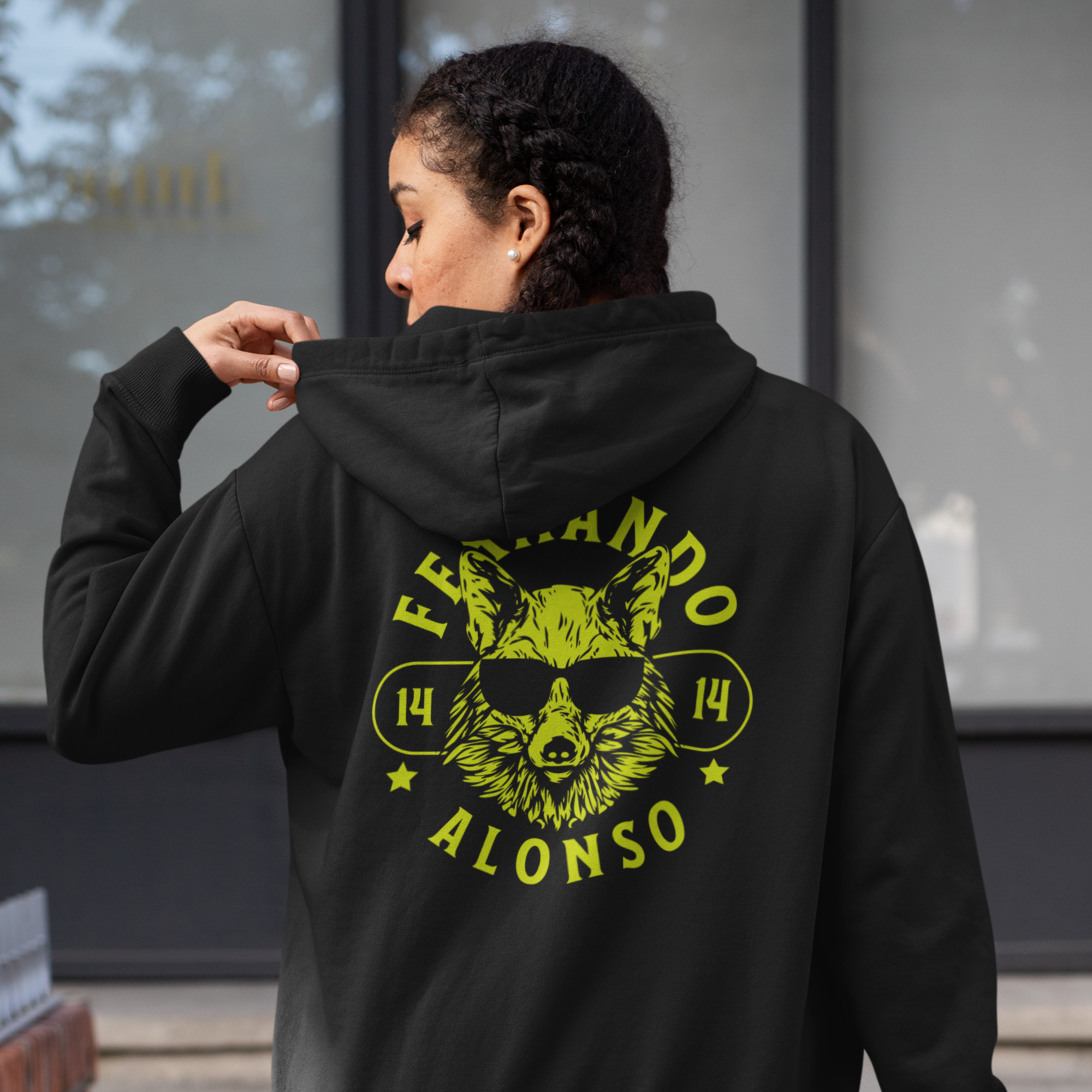 Fernando Alonso "Cool Fox" Unisex Hooded Sweatshirt