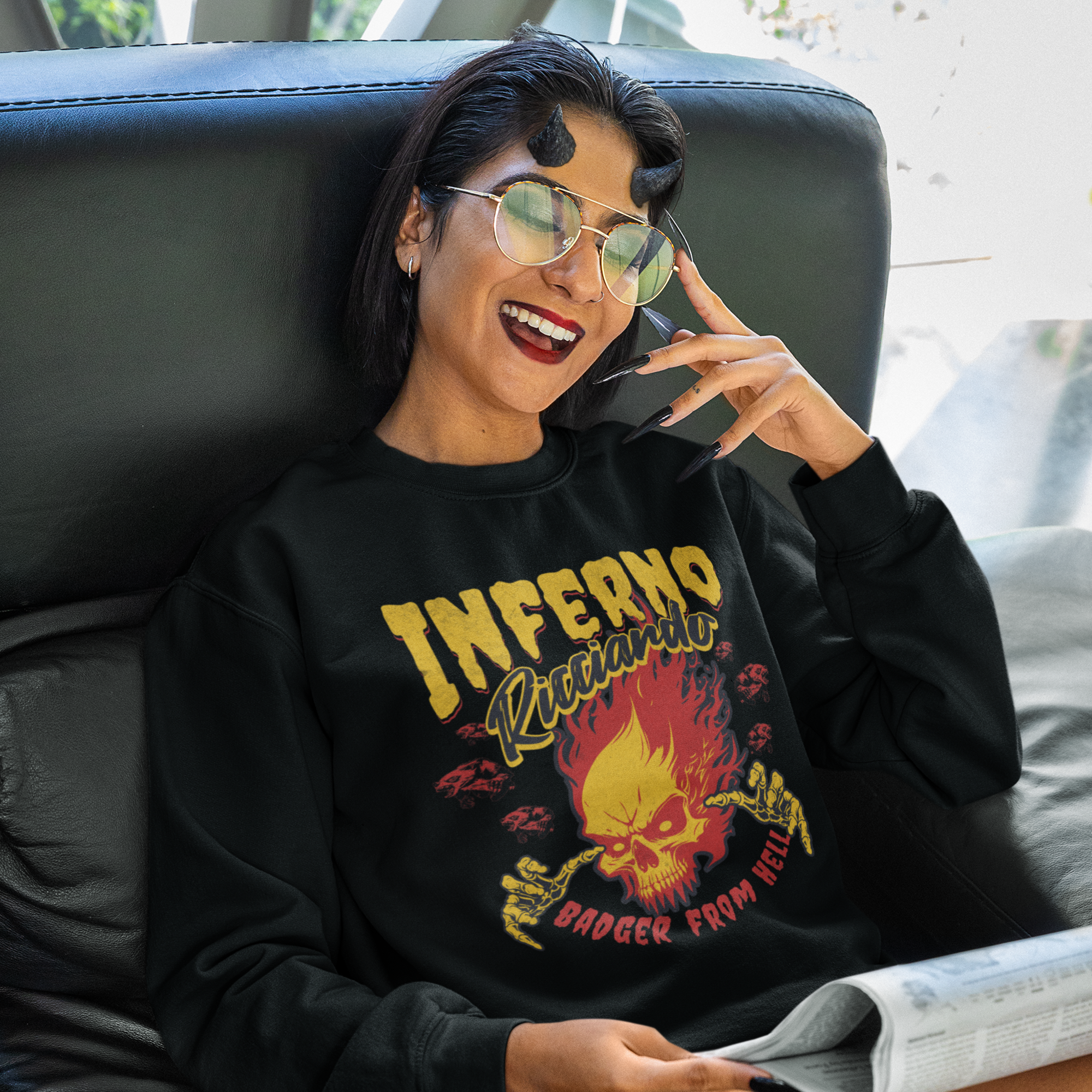 Daniel Ricciardo "Inferno" Unisex Crewneck Sweatshirt – Bold, Fiery Racing Spirit