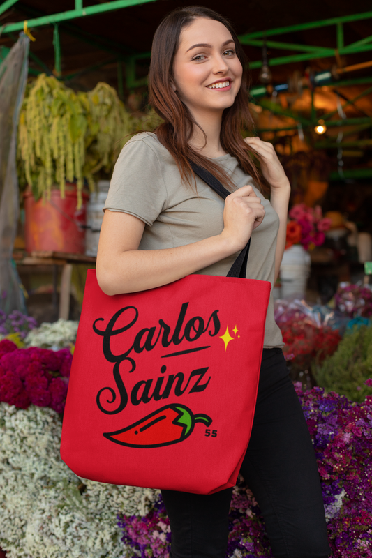 Carlos Sainz"Too Spicy" Tote Bag